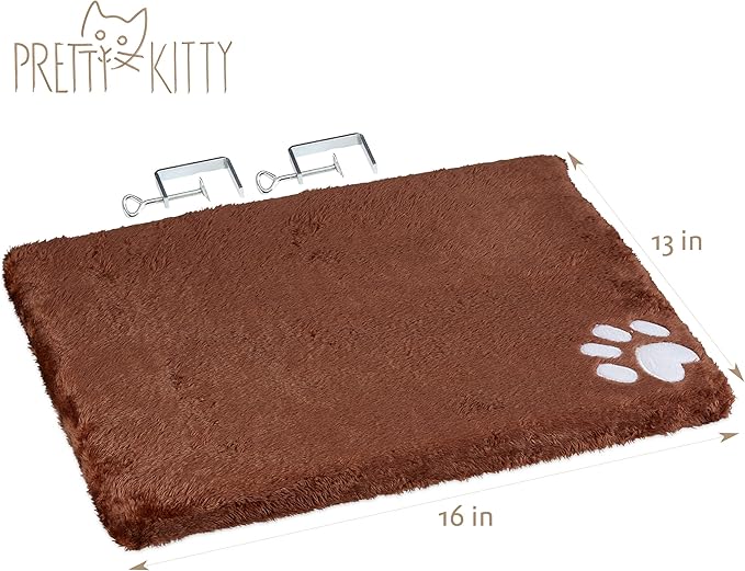 Pretty Kitty Cozy Window Cat Bed - 12.5x16in Washable, Perfect for Window Sill - Kitten & Cat Accessory