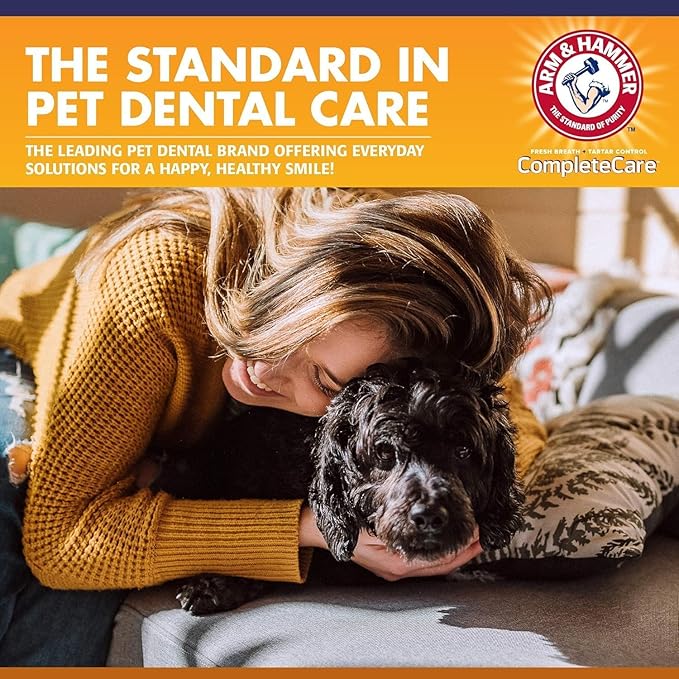 Arm & Hammer Complete Care Puppy Dental Kit, Enzymatic Toothpaste with Baking Soda and Calcium for Dogs, Peanut Butter Flavor, Toothbrush and Microfiber Brush Included, Fluoride-Free, 2.5 Oz - 2 Pack