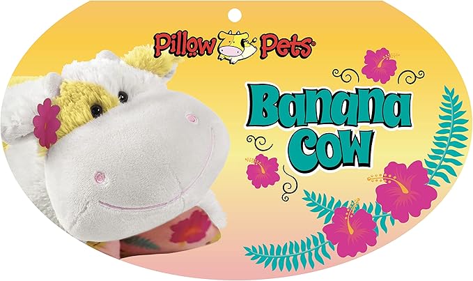 Pillow Pets Sweet Scented Banana Cow Stuffed Animal Plush Toy