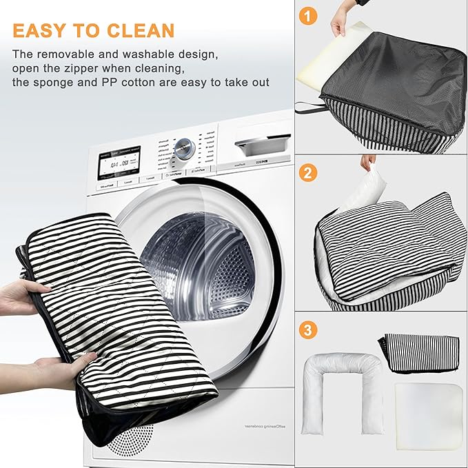 Dog Car Seat for Small and Medium Dogs, Booster Seat Sofa Pet Bed, Portable Car Travel Carrier Bed (Black Stripes-Thick Filling)
