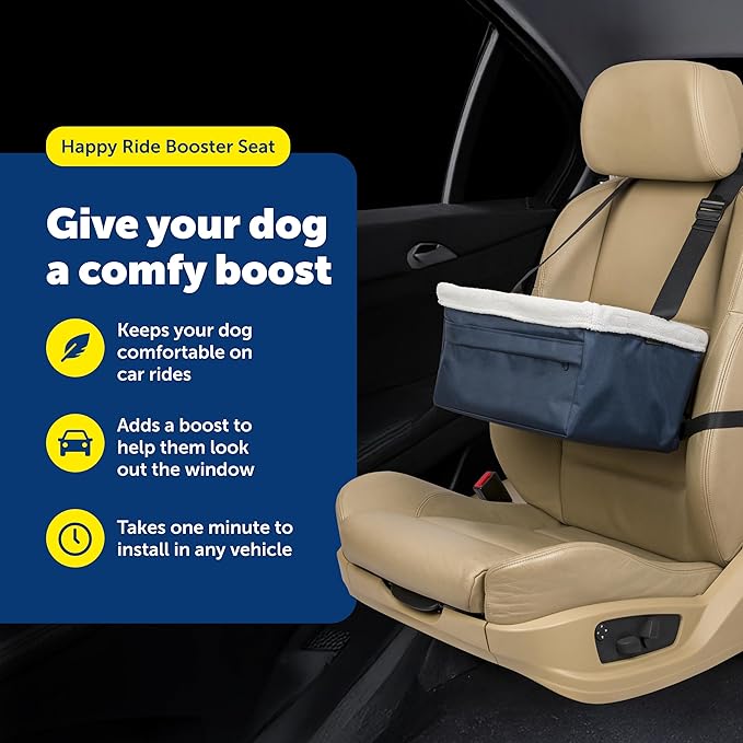 PetSafe Happy Ride Booster Seat - Navy - 12 lb