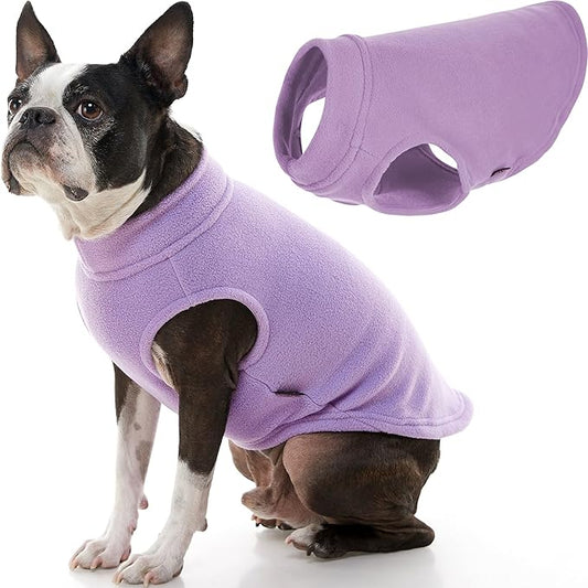 Gooby - Stretch Fleece Vest, Pullover Fleece Vest Jacket Sweater for Dogs, Lavender, Large