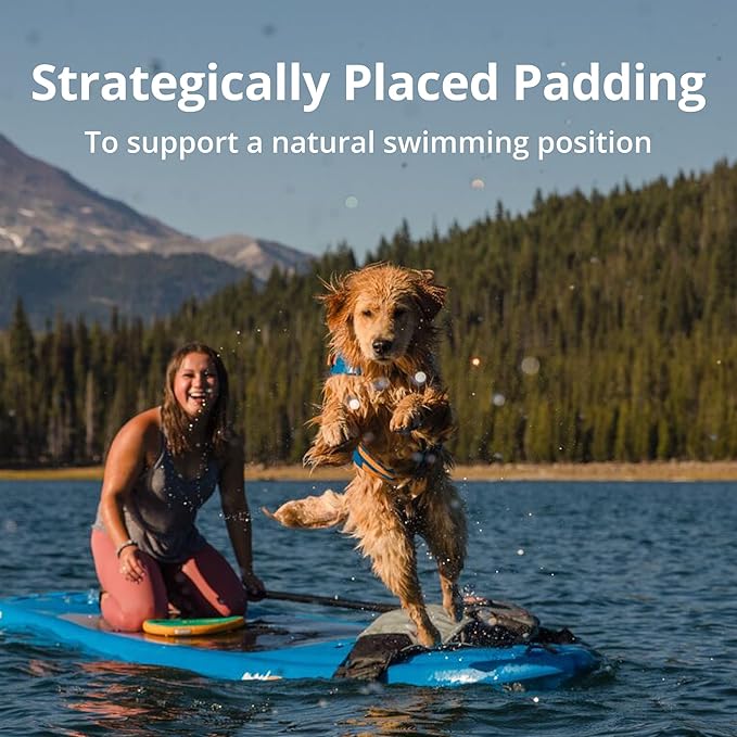 Ruffwear, Float Coat Dog Life Jacket, Premium Buoyancy Swim Vest with Lift Handle, Secure Fit & Reflective Trim, Adjustable Flotation for Swimming, Boating, & Outdoor Adventures, Purple Lily, Medium
