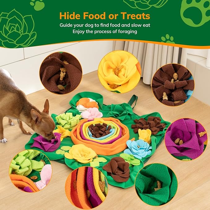 Snuffle Mat for Dogs -Interactive Dog Toys to Keep Them Busy | Puppy Puzzle Slow Feeder Treat| Dog Lick Mat Enhancement