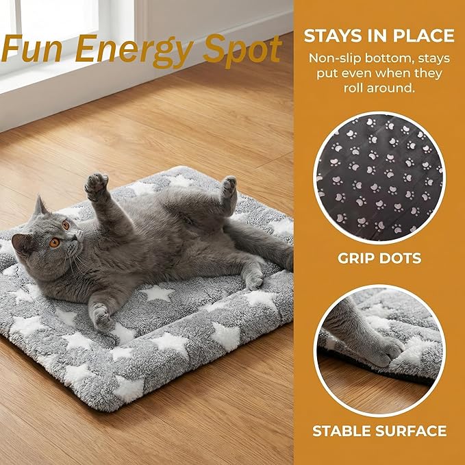Cat & Dog Bed Mat - Reversible Dog Crate Bed Mats, Soft & Breathable Kennel Pad, Durable Crate Bed for Extra Small Dogs & Cats