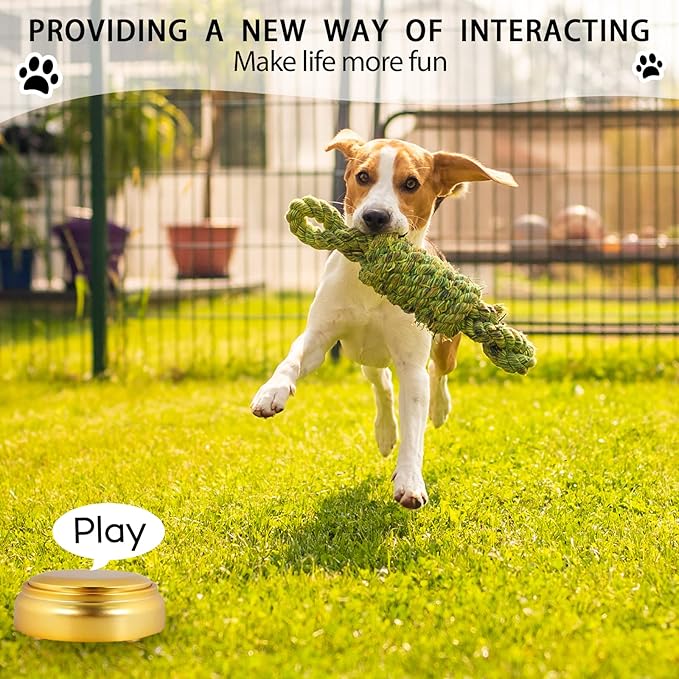 Recordable Buttons | Pet Talking Button | Custom Sound Button | Easy Button for Dog or Cat Communication | Game Buzzer for Home Office Gifts (Including Batteries)