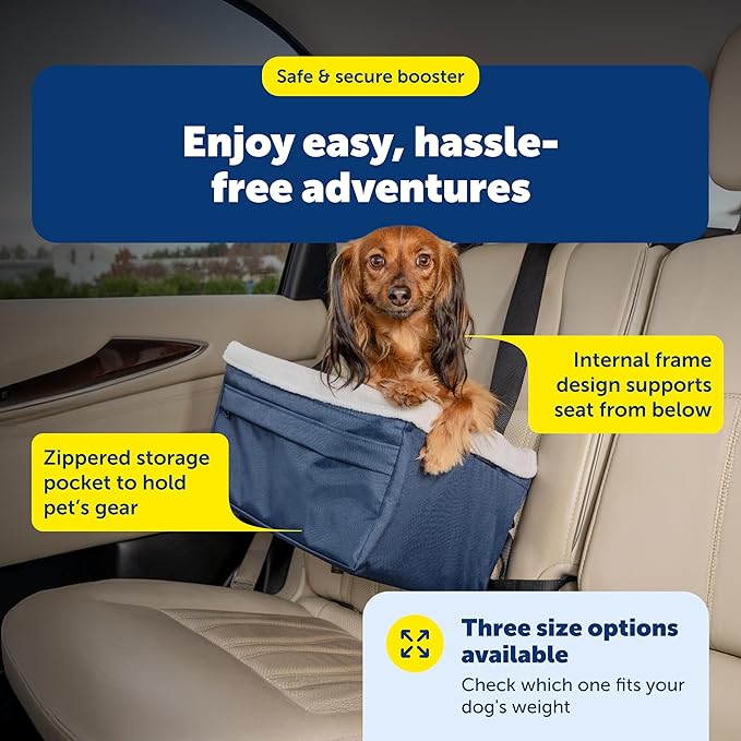 PetSafe Happy Ride Booster Seat - Navy - 12 lb
