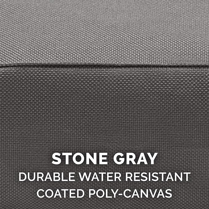Furhaven Replacement Dog Bed Cover Water-Resistant Indoor/Outdoor Logo Print Oxford Polycanvas Mattress, Washable - Stone Gray, Medium