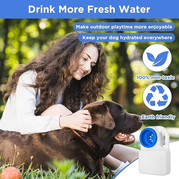 2 Pcs 3 Quart Portable No Spill Dog Travel Water Bowl Leakproof Pet Water Dispenser for Small Large Dogs Cats, Camping Hiking Car RV Boat