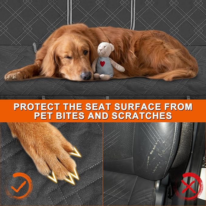 Dog Car Seat Cover Compatible with Subaru Forester 2002-2025, Waterproof Pet Bench Seat Cover for Back Seat, 600D Heavy Duty Scratch Proof Nonslip Truck Seat Covers for Dogs