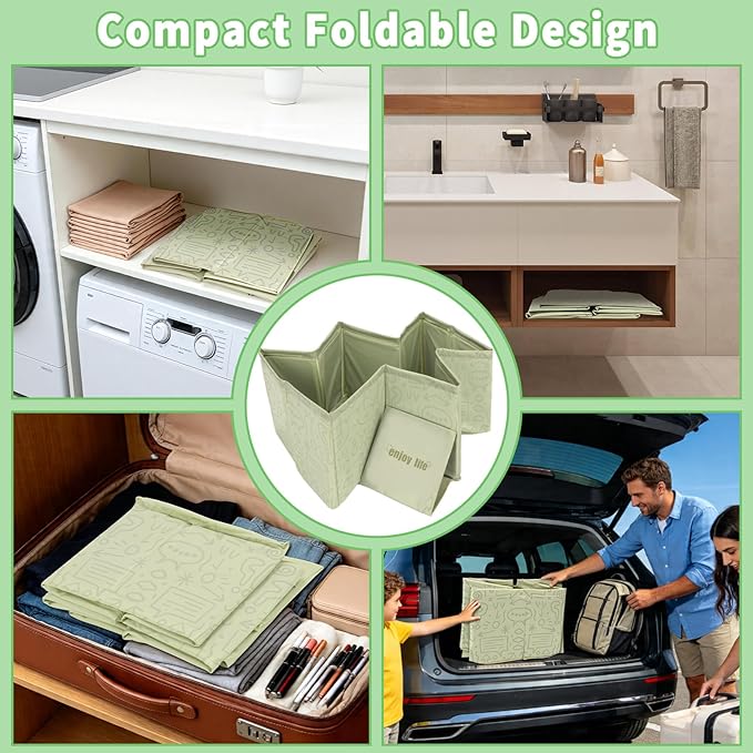 YUEPET Foldable Dog Bathtub,Portable Pet Bath ub with Drain Plug,Collapsible Wash Shower Basin with Non-Slip Base, Insulated Shower Pool for Small to Medium Dogs & Cats, Space-Saving for Travel（Green）