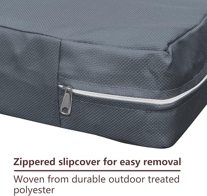Waterproof Dog Bed Cover, 44" L x 32" W x 4" H, 600D Oxford Fabric, Removable and Washable with Hidden Zippers, Replacement Cover Only Without Stuffings