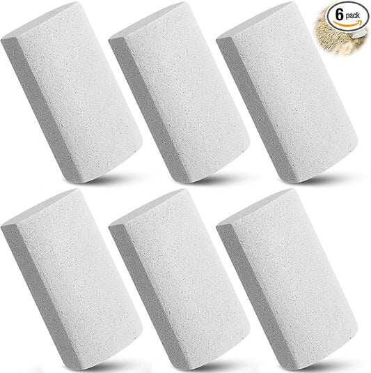 Abbylike 6 Pcs Pet Hair Remover Pumice Stone Reusable Portable Dog Cat Hair Removal Tool Scraper for Carpet,Couch, Bedding, Car Upholstery, Furniture Cleaning (3.74 x 1.97 x 1.38 Inch,Gray)