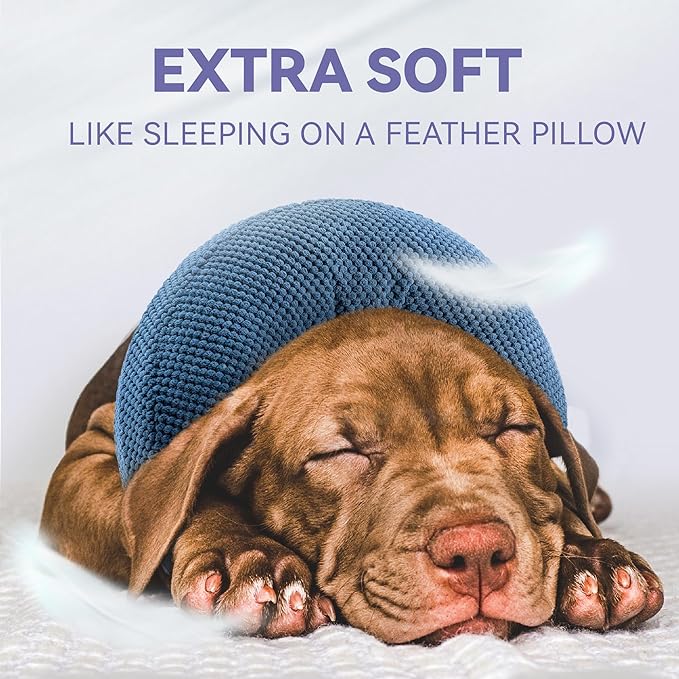 Loflaze Inflatable Dog Cone Collar - Dog Neck Donut Cone Collar Alternative After Surgery - Soft Cone for Large Medium Small Dogs Cats - Alternative Recovery E Collar (Blue, M+)