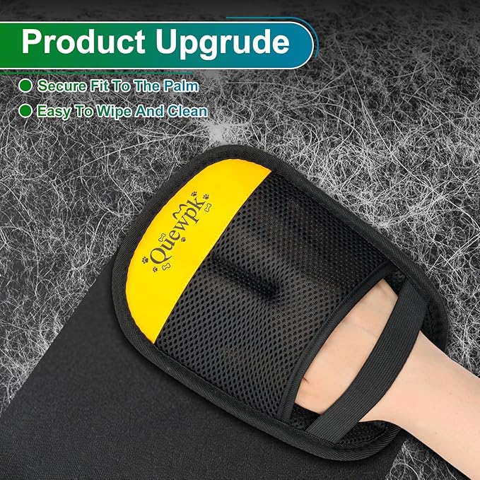 Pet Hair Removal Glove for Dogs & Cats, Reusable Electrostatic Pet Hair Remover for Couch, Carpet, Clothing & Car Seats, Washable Fur Remover Glove for Laundry, Furniture & Pet Bed