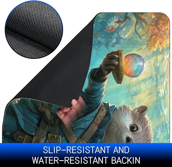 Dog Food Mat, 15.7" x 23.6" Absorbent Pet Feeding Mat for Food and Water, Waterproof Diatom Mud Pet Placemat with Non-Slip Rubber Backing, Easy Clean Cat Bowl Mat for Floors - Sea Sloth
