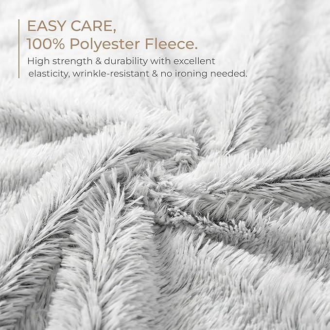 PJYuCien Dog Blanket for Dogs, Puppies and Pets, Lightweight & Portable Fluffy Fleece Throw, Super Soft Plush Cat Blanket for Couch/Car Seat/Furniture, Machine Washable, 30"x40", Grey