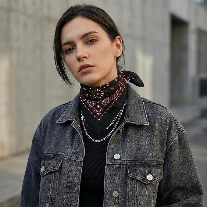 The Peacock Crew Premium Soft Cotton Bandanas Pack for Men and Women Paisley 22 x 22 inches