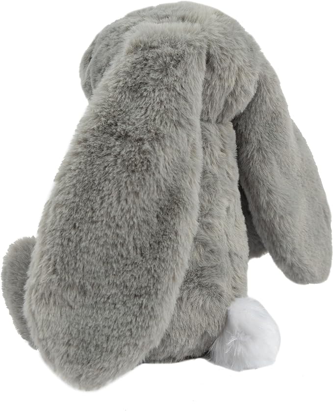 Best Pet Supplies Interactive Squeaky Dog Chew Toy, Ideal Dog Toys for Chewers, Small, Medium & Large Dogs, and Fetch Lovers - Bunny (Gray), Large