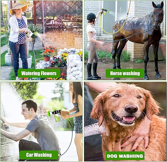 RUIFANDA Dog Wash Sprayer Outdoor with 8 Spray Modes, Soap & Shampoo Dispenser Dog Sprayer Hose Attachment, Pet Wash and Garden Hose Nozzle for Watering Plants, Car Wash, Showering Pet