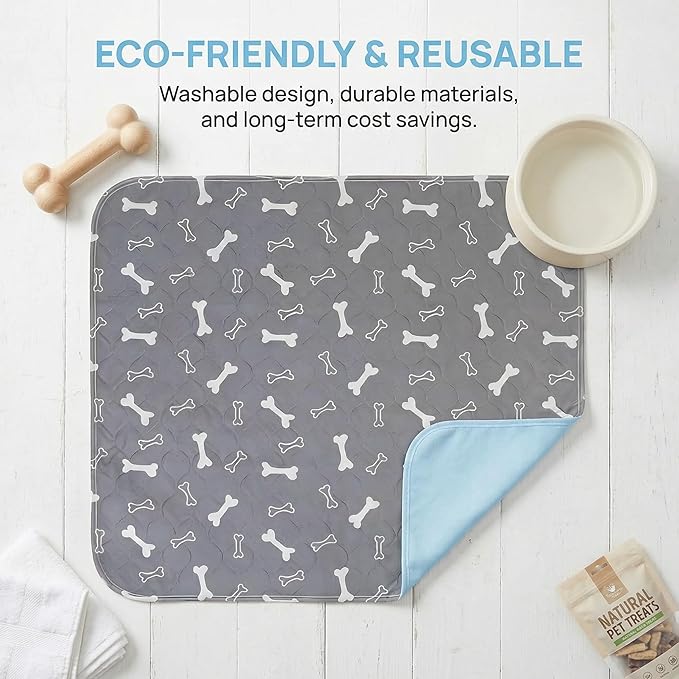 Puppy Pee Pads with Pheromones, Non-Slip Leakproof Dog Pee Mat , Washable Reusable Puppy Training Pads,Odor Resistant Absorbent Pad for Dogs and Cats (L: 31.5" × 35.4")