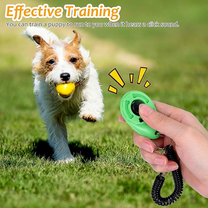 30 Pcs Dog Training Clicker with Wrist Strap, Pet Behavioral Training Clickers for Obedience and Positive Reinforcement, Puppy Trainer Supplies for Dogs Cats Horses Birds (Multicolor)