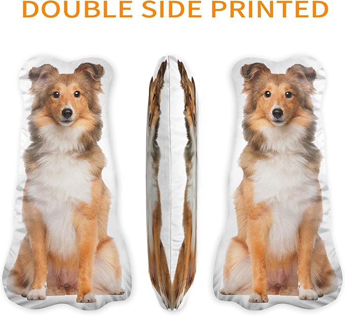 Easycosy Custom Pet Photo Pillow, Personalized Pillow Shaped Like Your Dog Cat Face, Customized Stuffed Animal Picture Pillows, Memorial Gifts for Pet Animal Lovers Her Him(20 Inch)
