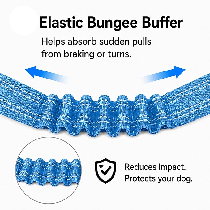 Dog Seat Belt 2Pcs, Retractable Pet Car Harness, Adjustable Dog SeatBelts for Vehicle, Nylon Pet Safety with Elastic Bungee