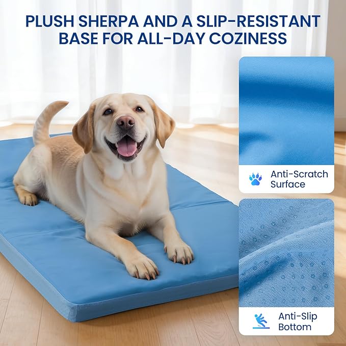 Dog Cooling Mat 36" x 20": Extra-Thick Cooling Comfort with Orthopedic Joint Support, Removable Memory Foam & Non-Slip Bottom – Non-Toxic Gel – Indoor & Outdoor Use for Dogs & Cats 25-50 lbs