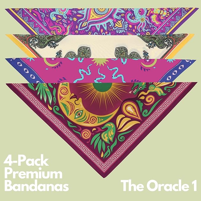The Peacock Crew Premium Soft Cotton Bandanas Pack for Men and Women Paisley 22 x 22 inches