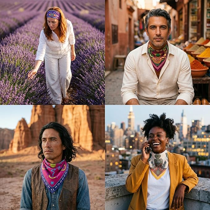 The Peacock Crew Premium Soft Cotton Bandanas Pack for Men and Women Paisley 22 x 22 inches