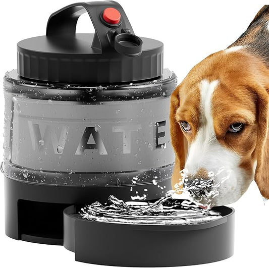 54oz Dog Water Dispenser Portable, 1.6L Leak-Proof Dog Water Bottle with Pull-Out Bowl, BPA Free Pet Travel Water Bottle for Daily Walks, Hiking, Park, Car Travel, Outdoor Beach Accessories