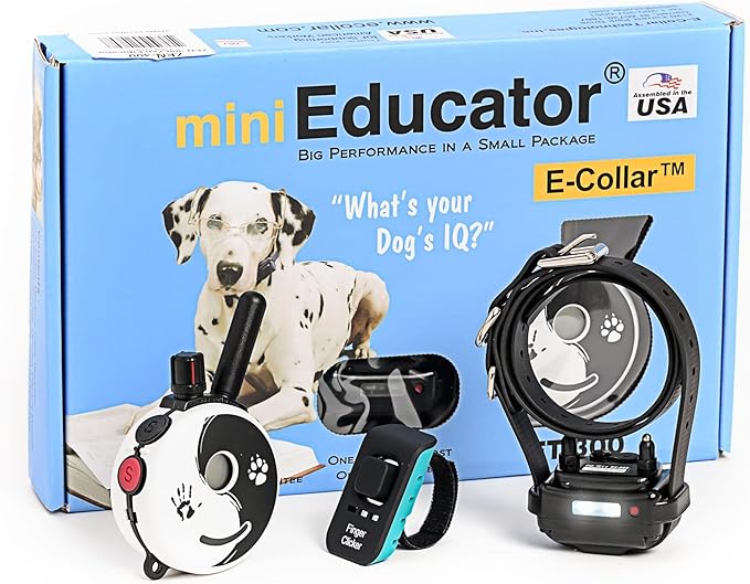E-Collar Mini Educator ET-300 Remote Dog Training Collar – 1/2 Mile Range, Waterproof & Rechargeable, 100 Levels + Vibration + Tone + Light, For 1 Dog Small to Medium, Zen