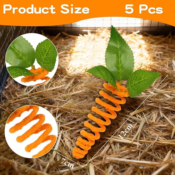 5 Pcs Rabbit Forage Toys, Toys Enrichment for Boredom, Feed Game Slow Feeder, Snuffle Ball Treat Dispenser Feeding Toy, Exercise Acitivity Foraging Toy for Hedgehog Guinea Pig Hamster Chinchilla Kit