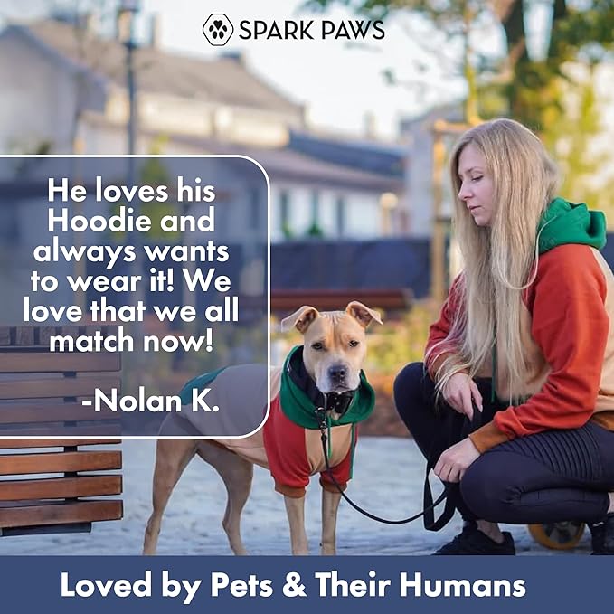 Spark Paws Dog Hoodie – Premium Dog Sweater for Small, Medium, and Large Dogs | Warm Outfits for French Bulldogs, Pitbull, Puppy, Winter Jacket Alternative - Ranger - XL