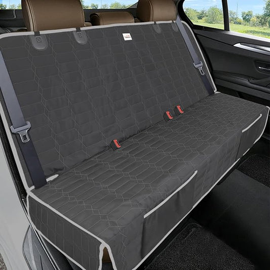 Relidura Dog Car Seat Cover for Back Seat, Waterproof Non-Slip Bench Seat Cover for SUVs, Heavy Duty Rear Seat Protector with Side Flaps for Pets, Kids, Dirt and Spills