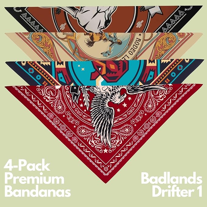 The Peacock Crew Premium Soft Cotton Bandanas Pack for Men and Women Paisley 22 x 22 inches