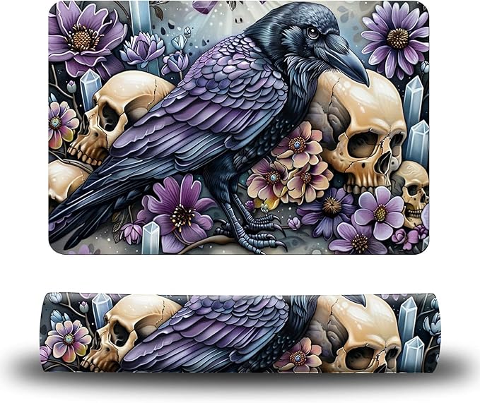 Dog Food Mat, 15.7" x 23.6" Absorbent Pet Feeding Mat for Food and Water, Waterproof Diatom Mud Pet Placemat with Non-Slip Rubber Backing, Cat Bowl Mat for Floors - Purple Flower Eagle