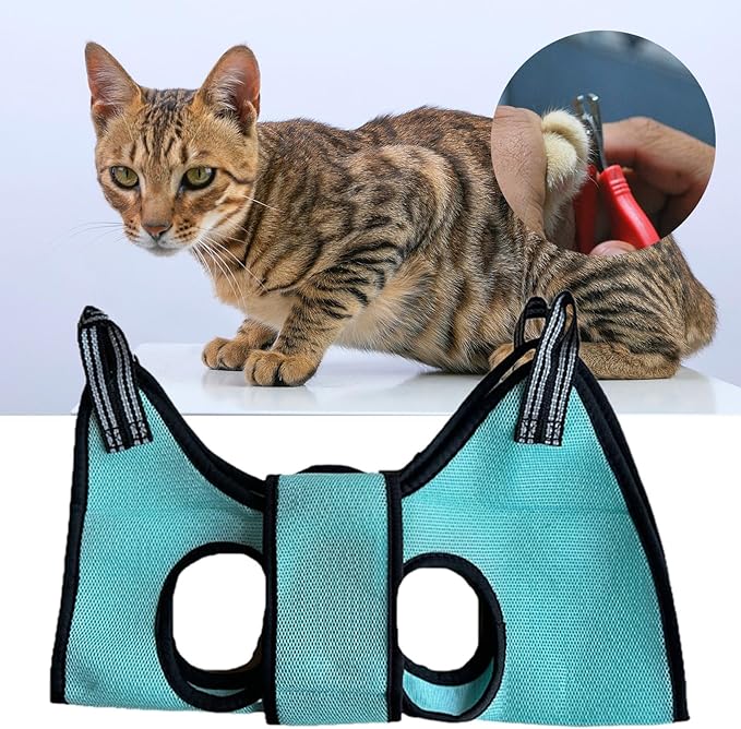 Pet Grooming Hammock Harness Dogs Grooming Sling Cleaning Accessories Breathable Hammock Helper for Clipping Claw Care Puppy Nail Trimming, M