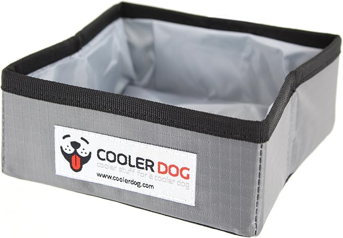 CoolerDog Pocket Bowl Collapsible Dog Bowl – Small Foldable Travel Dog Bowl for Food & Water (Small, 24 oz)