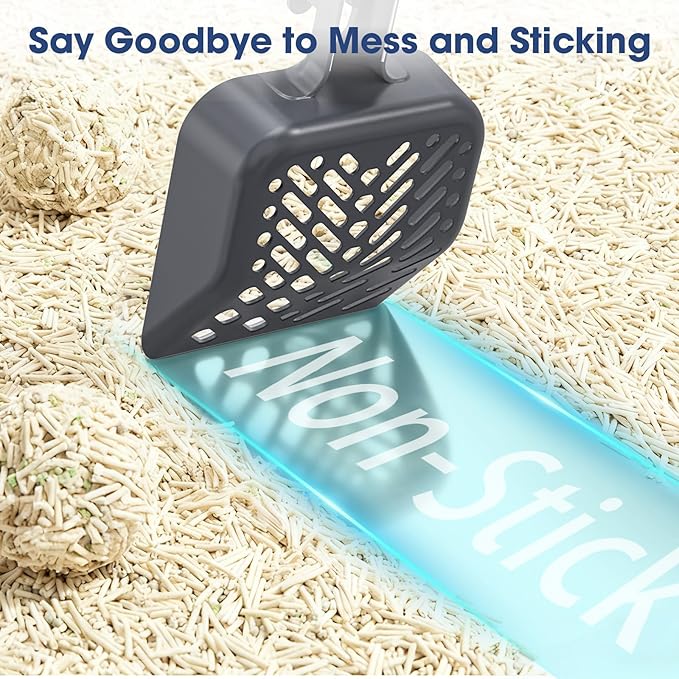 2 Pack Small Stainless Steel Litter Box with Lid for Kitten, Metal Cat Litter Boxes High Sided Enclosed for Injured Cats and Rabbit, Anti-Urine Leakage | Non-Stick Bottom & Includes Scoop