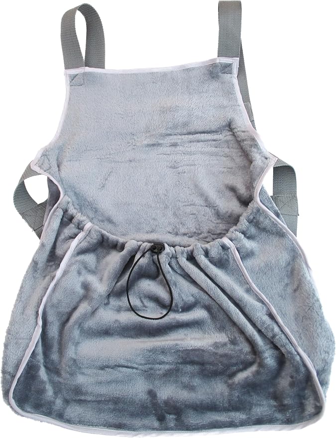Generic Pet Dog Cat Carrier for Lap Cat or Lap Dog Travel Shoulder Bag Sling Front Backpack Soft Plush Handmade (Gray)