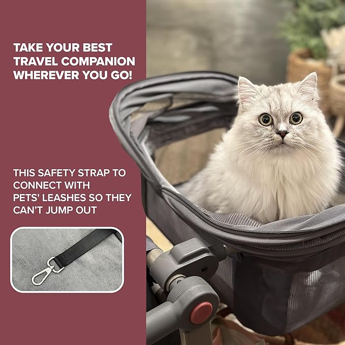 Wadabuggy Foldable Pet Caddy - Collapsible, Attachable & Removable Pet Carrier for Beach and Shopping Carts - Travel with Small & Medium Size Pets, Cats & Dogs (Cart Not Included)