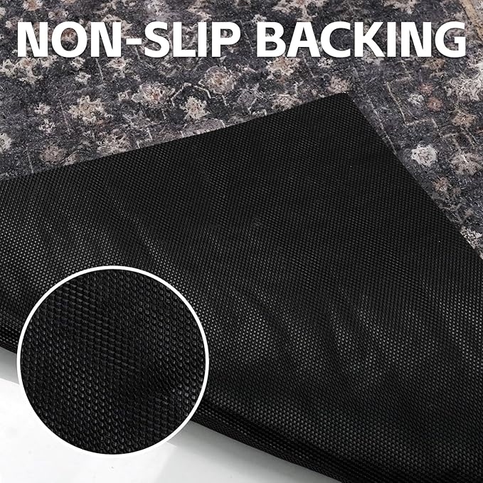 Cat Litter Mat Litter Trapping Mat, 24"x15" Waterproof Urine Proof Litter Box Mat Catcher Mat Non-Slip Washable for Kitty Kitten, Black