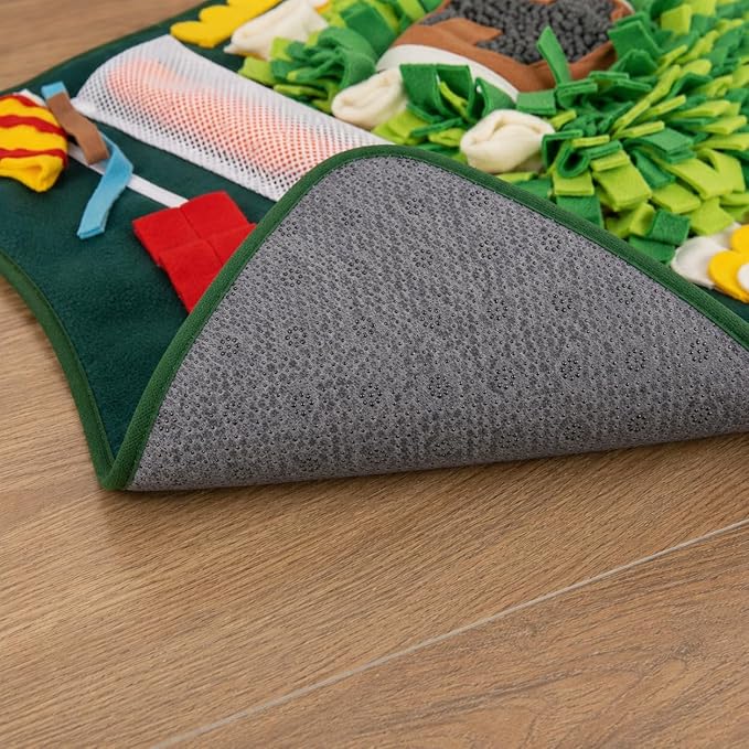 Dog Snuffle Mat for Small & Medium Dogs, Interactive Puzzle Toy for Mental Stimulation, Non-Slip Slow Feeder Foraging Mat for Indoor Feeding Training
