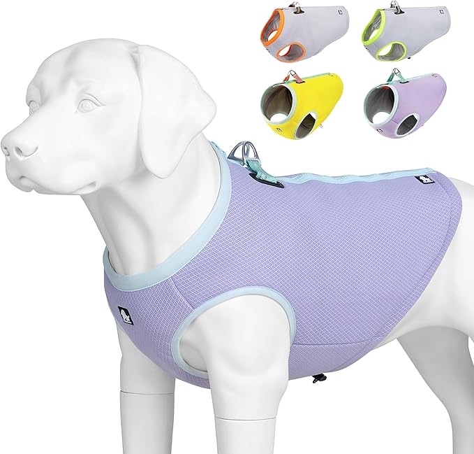 JUXZH Truelove Dog Cooling Vest Harness Cooler Jacket with Adjustable Zipper for Outdoor Hunting Training and Camping