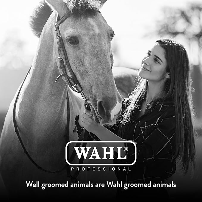Wahl Professional Animal Equine Grooming Horse Shedding Tool (#858714) - Contoured Shed Tool - Hair Shedder & Deshedder - Removes Dirt - Supplies - Black