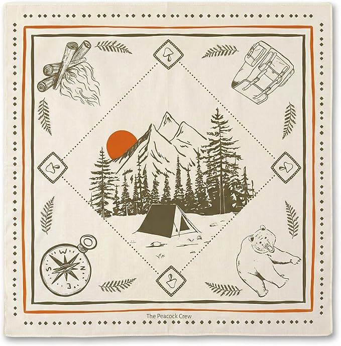 The Peacock Crew Premium Soft Cotton Bandanas Pack for Men and Women Paisley 22 x 22 inches