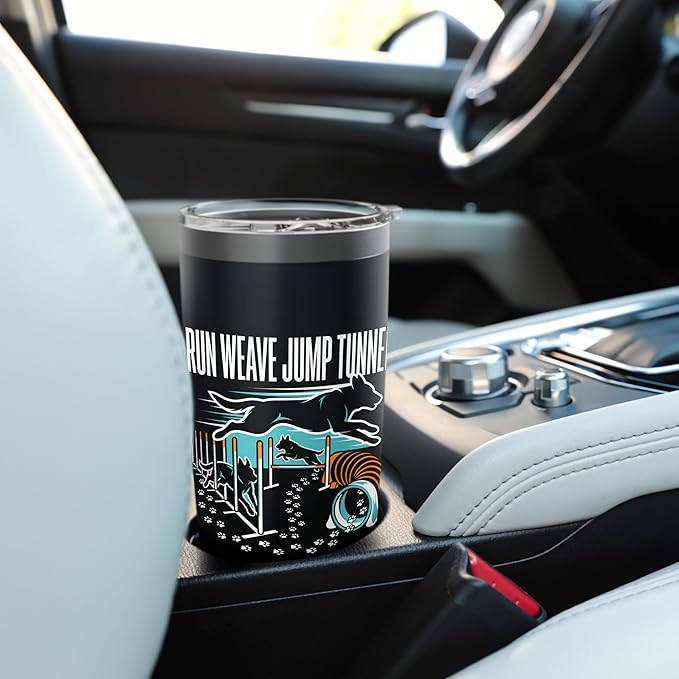 Run Weave Jump Tunnel Dog Agility Stainless Steel Insulated Tumbler