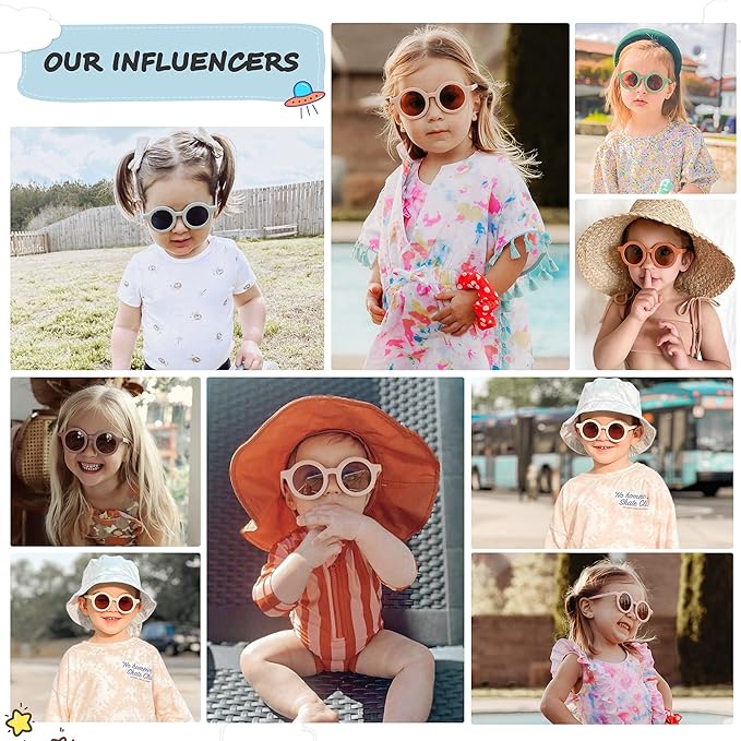 SOJOS Cute Round Polarized Sunglasses for Kids Girls Boys UV400 Protection De Sol Gafas Beach Holiday
